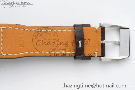 MIROTIME 0520 Pilot Chrono SS AZF 1:1 Best Edition Blue Dial on Brown Leather Strap A TimelessDesign 7060
